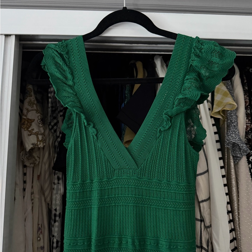 Sézane Green knitted dress - Picture 2 of 6